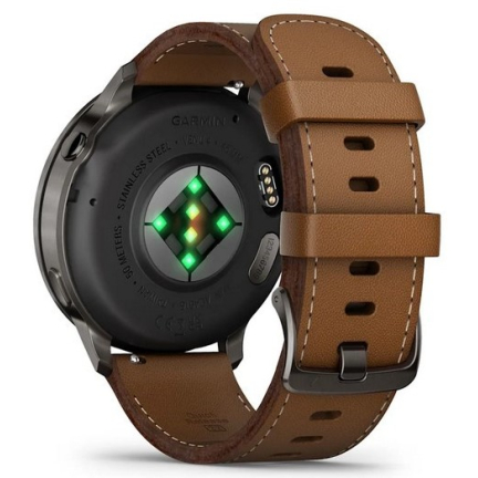 умные часы watch garmin venu 4 45 mm slate black leather brown 010-03014-03 умные часы watch garmin venu 4 45 mm slate black leather brown 010-03014-03