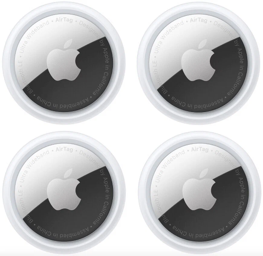 Трекер Apple AirTag Gen 2 (2026) белый/серебристый, 4 шт.