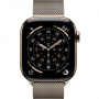 умные часы apple watch s11 42mm gold titanium case with milanese loop natural