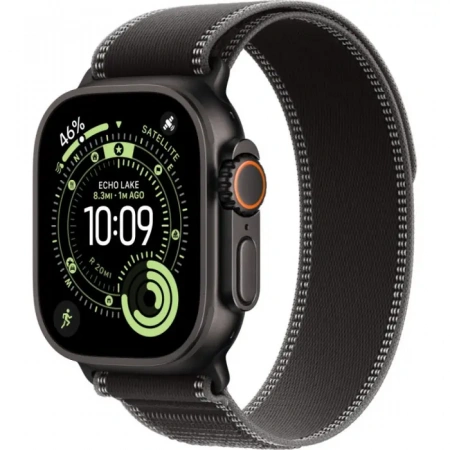 умные часы apple watch ultra 3 49 black titanium case with s/m black/charcoal trail loop умные часы apple watch ultra 3 49 black titanium case with s/m black/charcoal trail loop