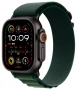 умные часы apple watch ultra 2 (2024) 49 black titanium case with l dark green alpine loop