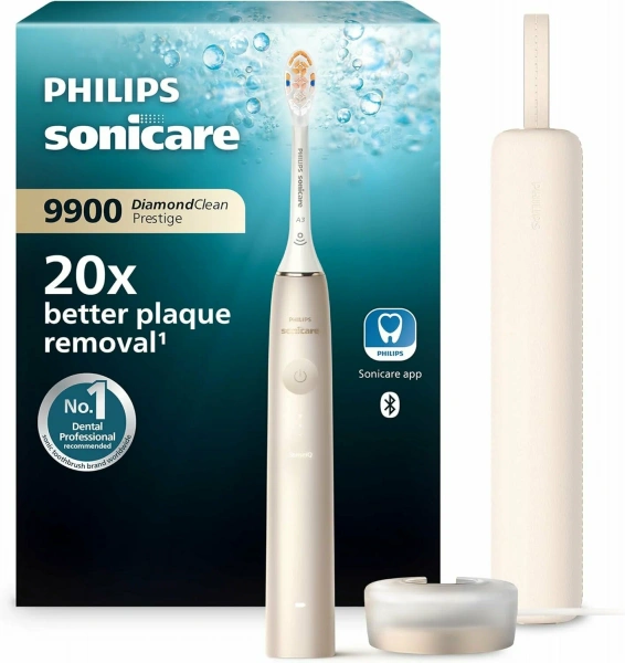 электрическая зубная щетка philips sonicare diamondclean 9900 hx999211 золотистое шампанское