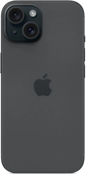 смартфон apple iphone 15 256 гб, black (nano-sim + esim)