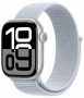 умные часы apple watch s10 46 mm silver  blue cloud sport loop