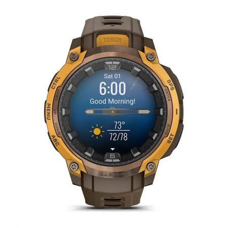 умные часы watch garmin instinct crossover amoled bronze sunburst cocoa 010-03398-01