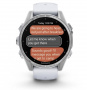 умные часы watch garmin fenix 8 43 amoled silver with whitestone silicone