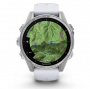 умные часы watch garmin fenix 8 43 amoled silver with whitestone silicone
