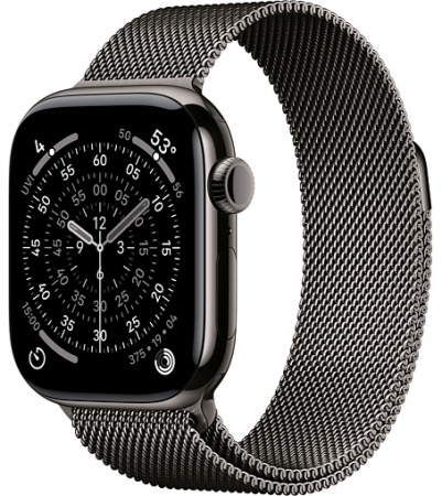 умные часы apple watch s11 42mm slate titanium case with milanese loop slate