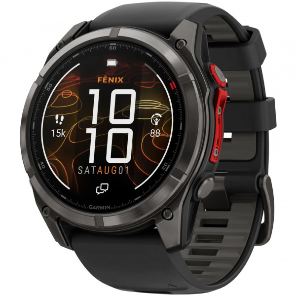 умные часы watch garmin fenix 8 51 microled sapphire carbon gray dlc titanium black / pebble gray умные часы watch garmin fenix 8 51 microled sapphire carbon gray dlc titanium black / pebble gray
