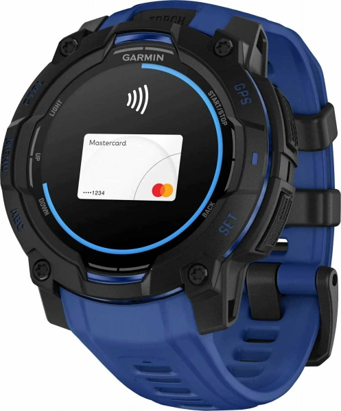 умные часы watch garmin instinct 3 50 amoled black with black/bolt blue band 010-03020-03 умные часы watch garmin instinct 3 50 amoled black with black/bolt blue band 010-03020-03