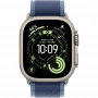 умные часы apple watch ultra 3 49 natural titanium case with m/l blue/bright blue trail loop