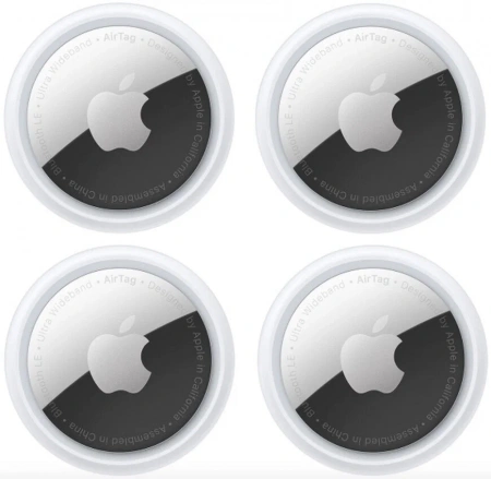 Трекер Apple AirTag Gen 2 (2026) белый/серебристый, 4 шт.