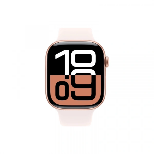 умные часы apple watch s10 46 mm rose gold aluminum case sport band m/l